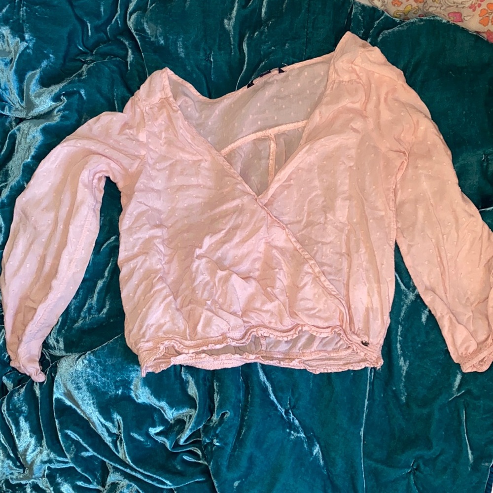 light pink blouse